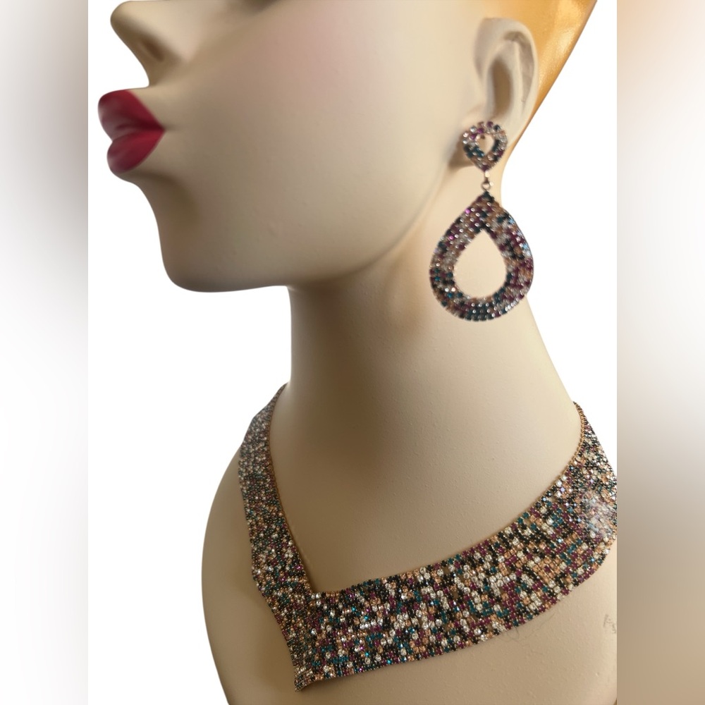 Multicolor Statement Necklace New - image 7